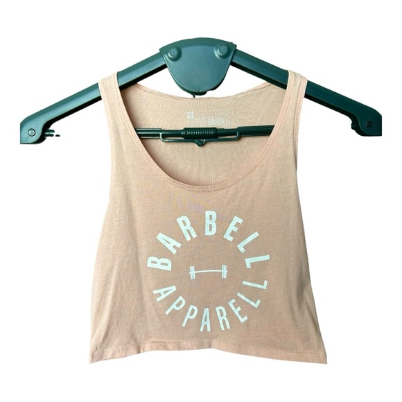 Barbell Apparel Women’s Full Circle Crop Top in Coral - Picture 2 of 3